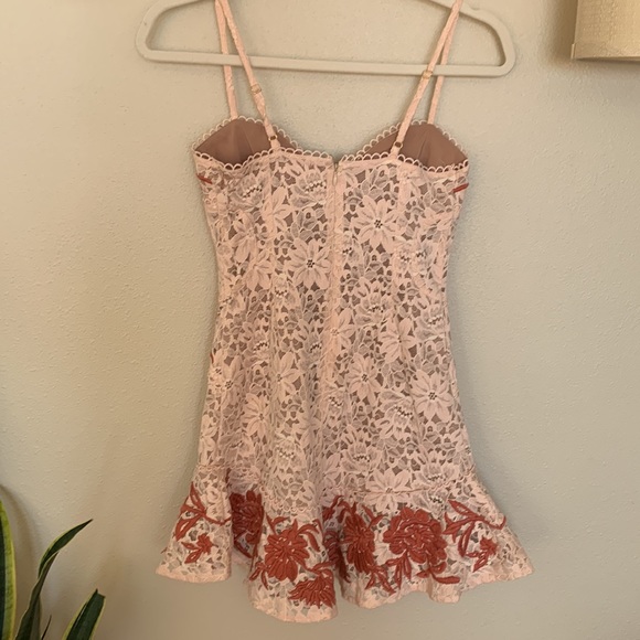 For Love & Lemons Matador Pink Lace Mini Dress - Picture 7 of 11